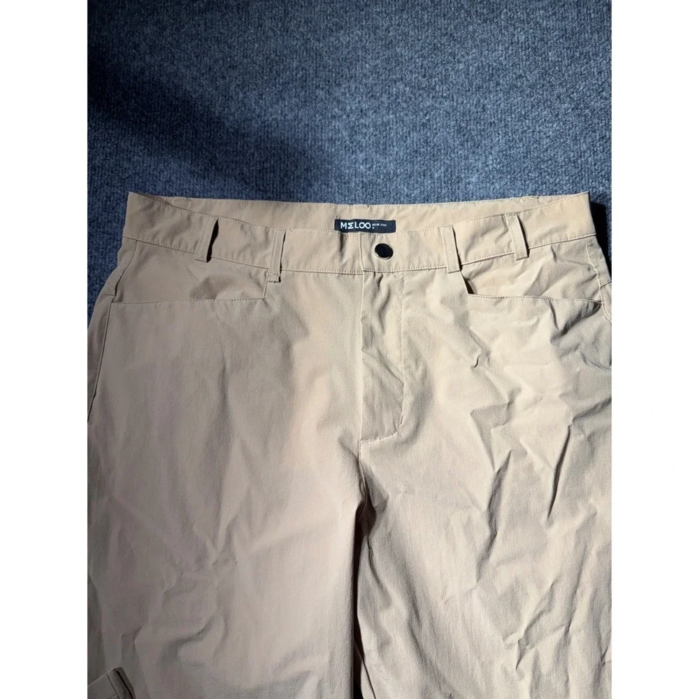 Meloo Sport Mens Tan Khaki Technical Golf Hiking Pants Size Medium 35x29